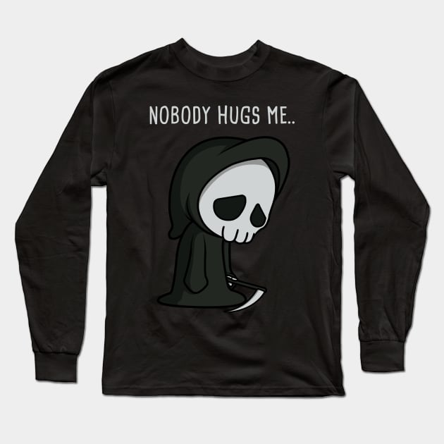 Nobody Hugs Me.. Long Sleeve T-Shirt by Raffiti